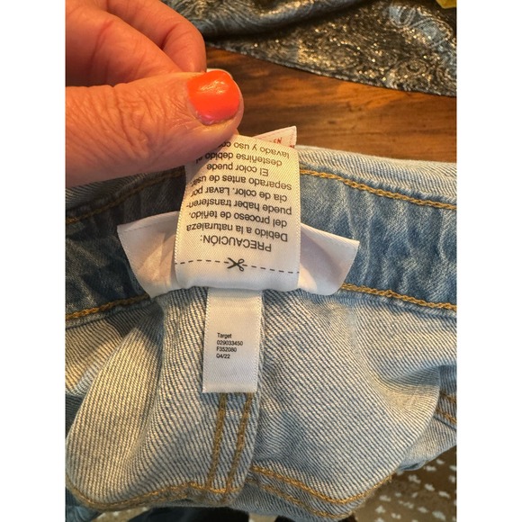 Isabel Maternity  Ingrid & Isabel Shotalls Jean Shorts and Bib Overalls Womens 8 - Picture 12 of 13